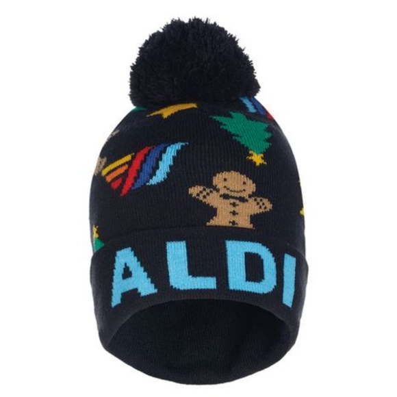 Aldi Gear Holiday Pom Knit Beanie - Picture 1 of 2